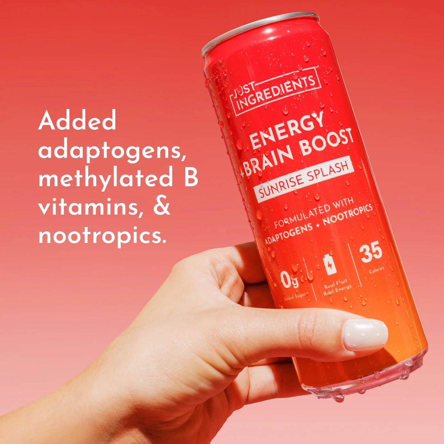 Just Ingredients Sunrise Splash Energy + Brain Boost 12 oz. Can (12 - pack) - Wholistic Nutrition - Beverage - Just Ingredients