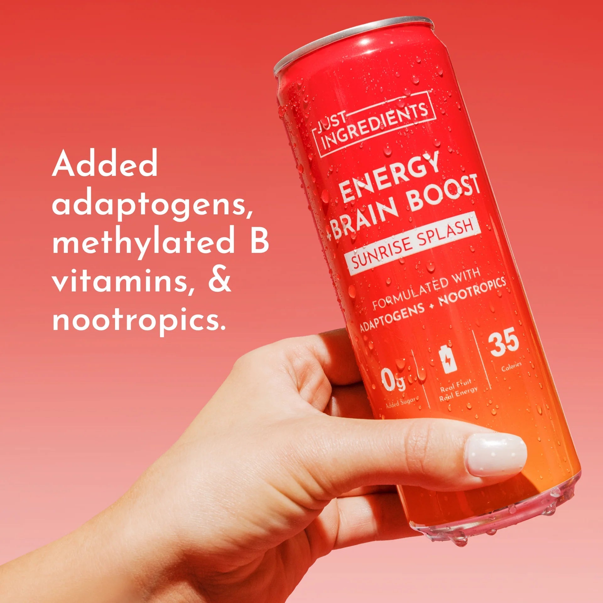 Just Ingredients Sunrise Splash Energy + Brain Boost 12 oz. Can (12 - pack) - Wholistic Nutrition - Beverage - Just Ingredients