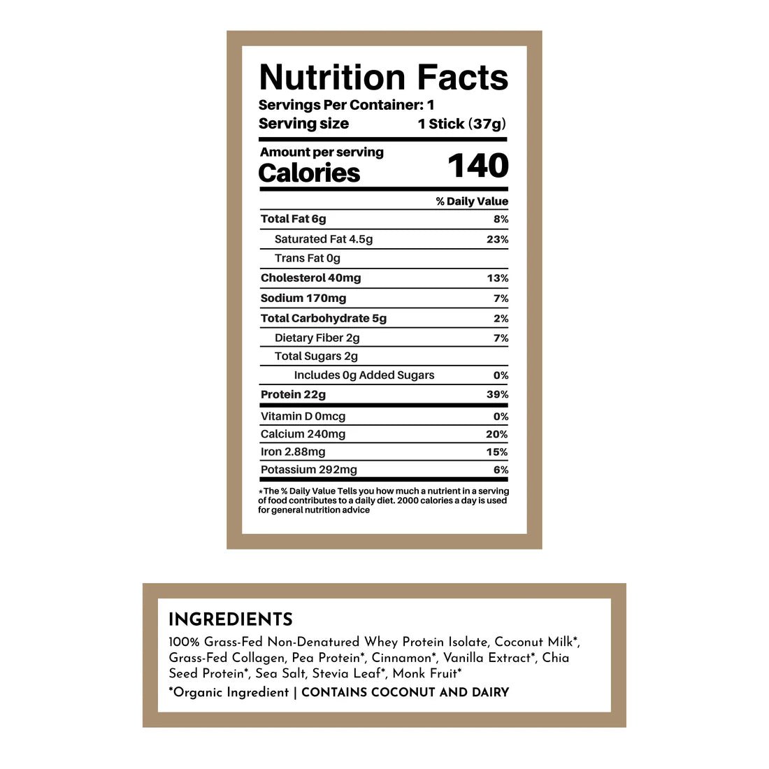 Just Ingredients WHEY Protein Powder Single Serving Stick - Wholistic Nutrition - Protein Powder & Collagen - Just Ingredients