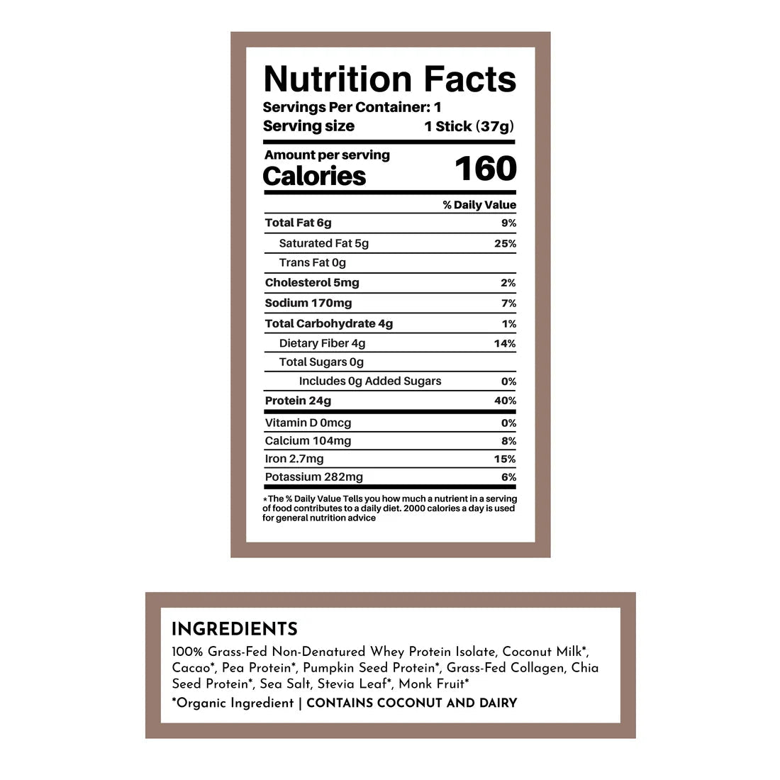 Just Ingredients WHEY Protein Powder Single Serving Stick - Wholistic Nutrition - Protein Powder & Collagen - Just Ingredients
