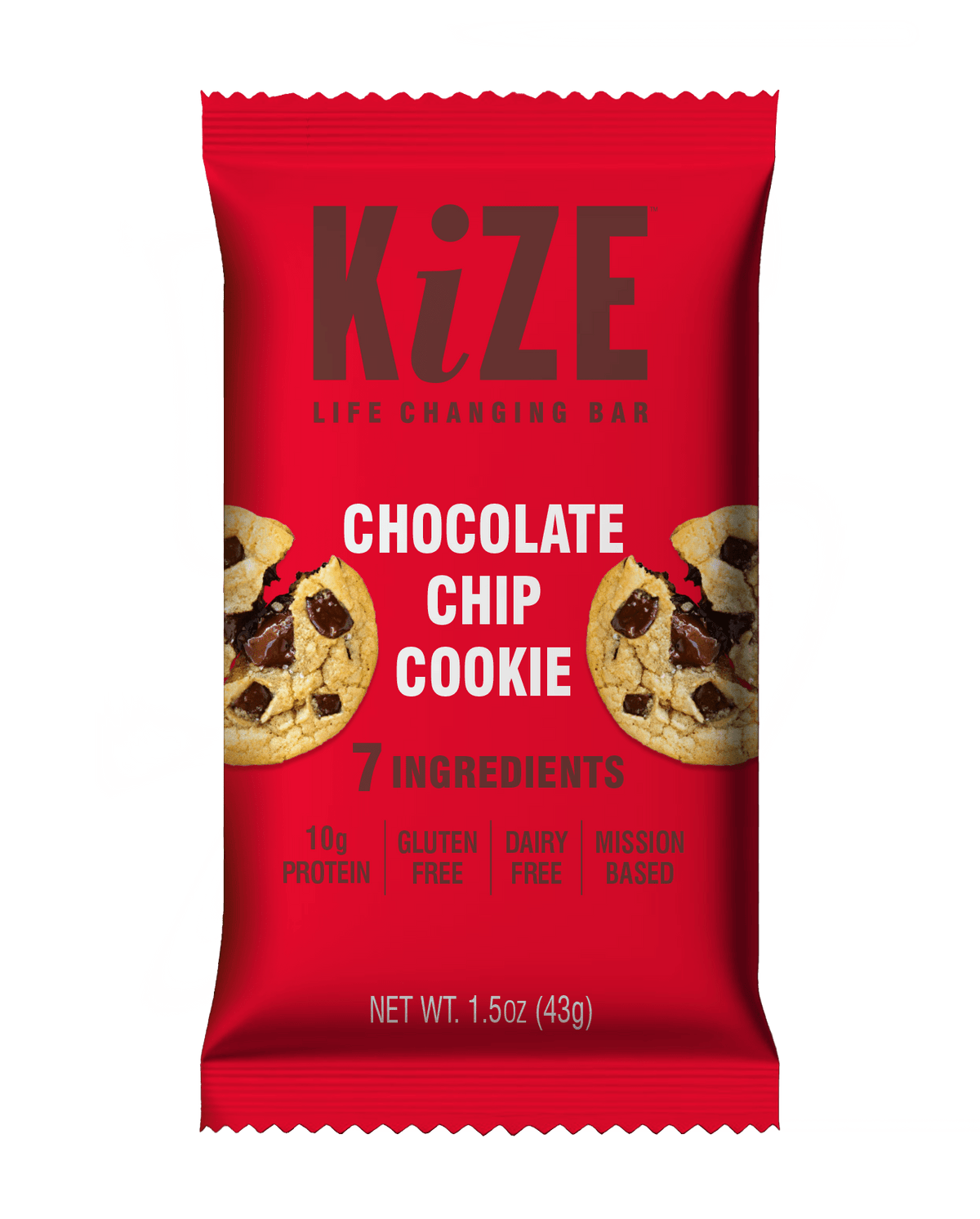 KiZE Chocolate Chip Cookie - Individual bar - Wholistic Nutrition-Snacks-KiZE Life Changing Bars