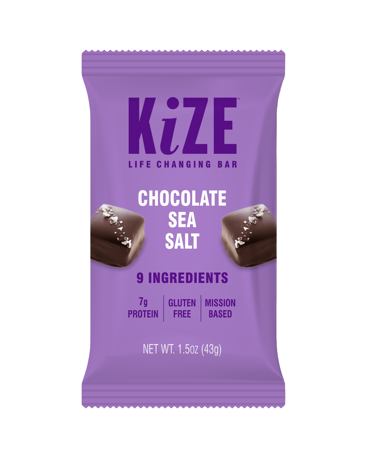 KiZE Chocolate Sea Salt - Individual bar - Wholistic Nutrition-Snacks-KiZE Life Changing Bars