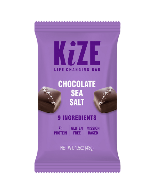 KiZE Chocolate Sea Salt - Individual bar - Wholistic Nutrition-Snacks-KiZE Life Changing Bars