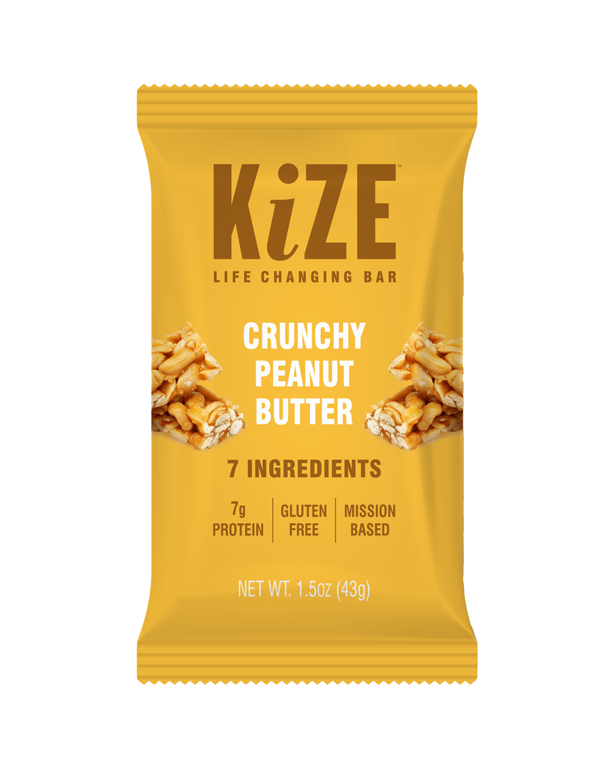 KiZE Crunchy Peanut Butter - Individual bar - Wholistic Nutrition-Snacks-KiZE Life Changing Bars