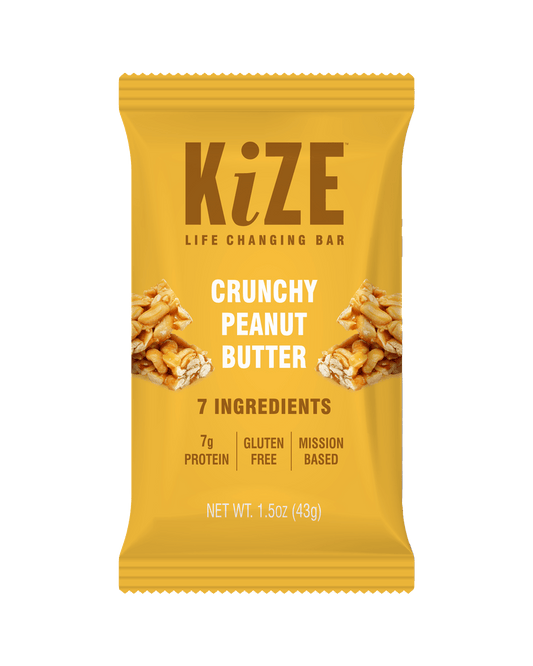 KiZE Crunchy Peanut Butter - Individual bar - Wholistic Nutrition-Snacks-KiZE Life Changing Bars