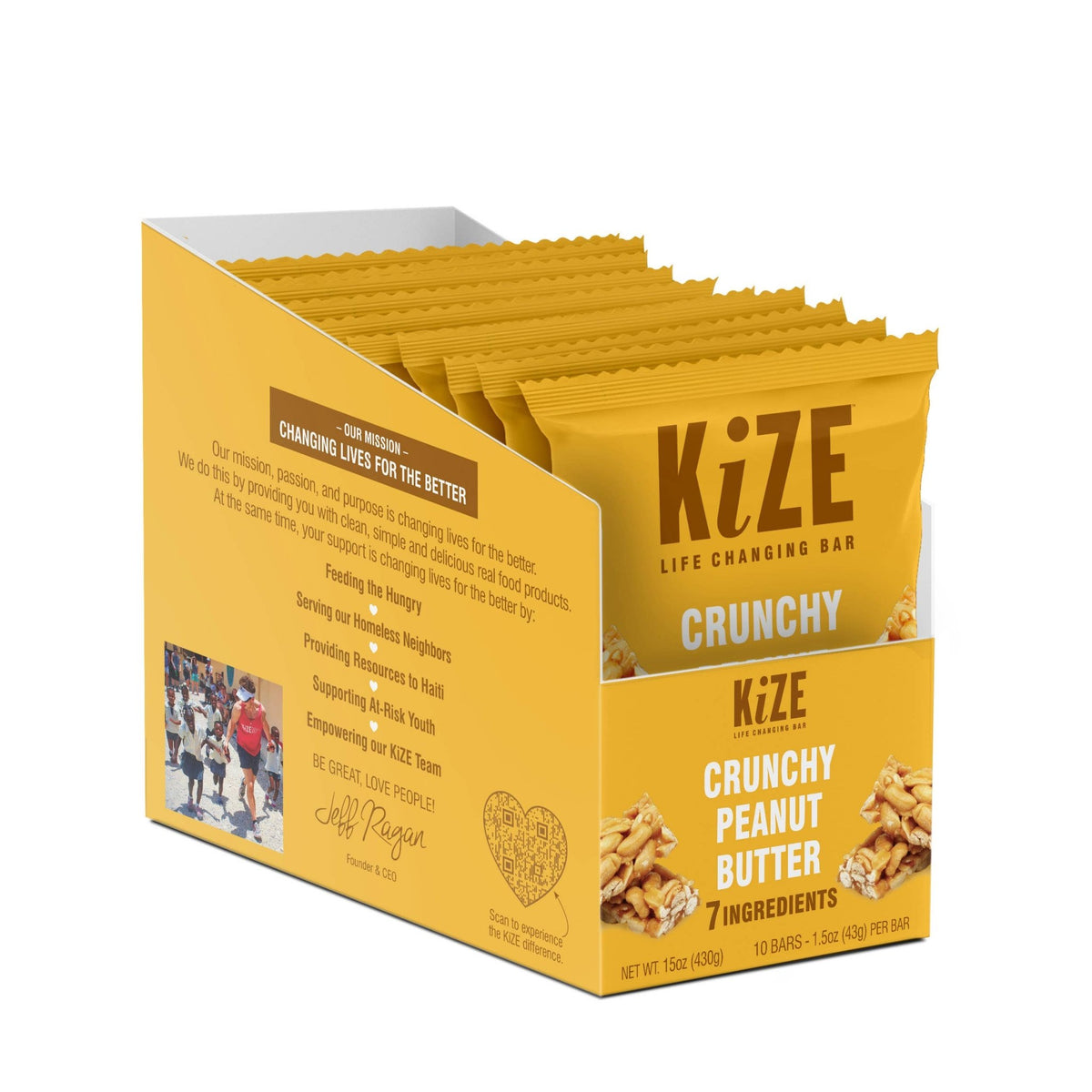 KiZE Crunchy Peanut Butter - Individual bar - Wholistic Nutrition-Snacks-KiZE Life Changing Bars
