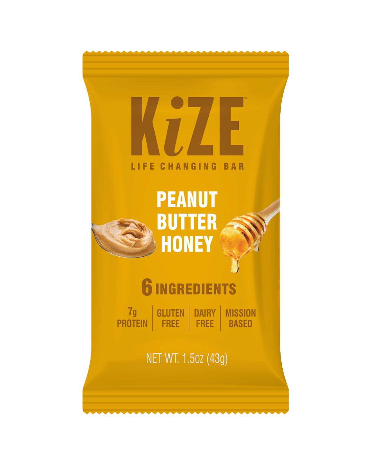KiZE Peanut Butter Honey - Individual bar - Wholistic Nutrition-Snacks-KiZE Life Changing Bars