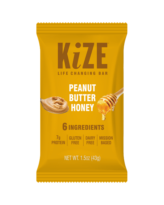KiZE Peanut Butter Honey - Individual bar - Wholistic Nutrition-Snacks-KiZE Life Changing Bars