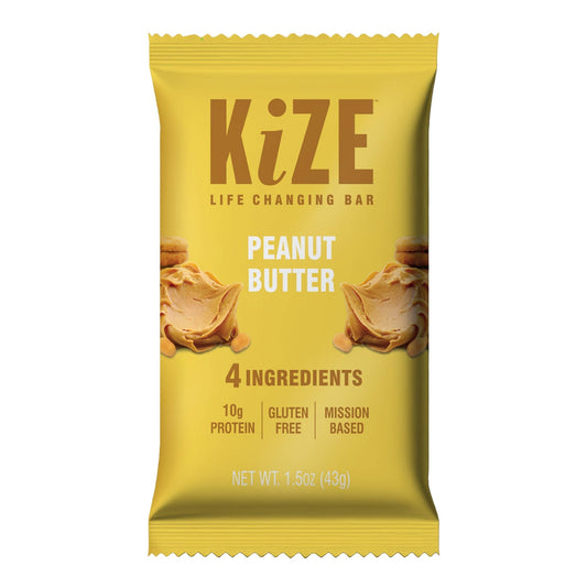 KiZE Peanut Butter - Individual bar (CONTAINS DAIRY) - Wholistic Nutrition-Snacks-KiZE Life Changing Bars
