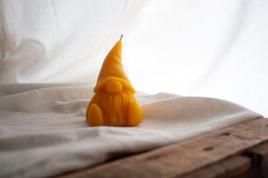 Wildflower & Honey Gnome Beeswax Candle