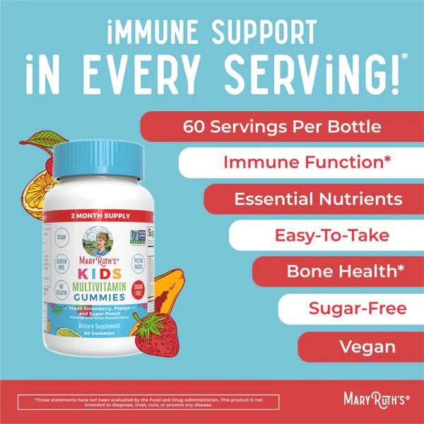 Mary Ruth's Kid's Multivitamin Gummies - Wholistic Nutrition - Wellness Supplements - Mary Ruth