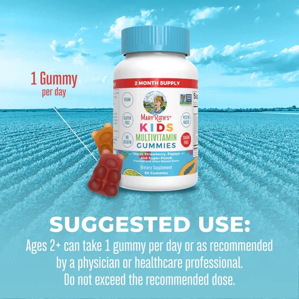 Mary Ruth's Kid's Multivitamin Gummies - Wholistic Nutrition - Wellness Supplements - Mary Ruth