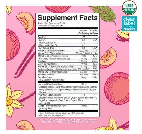 Mary Ruth's Women's Multivitamin, Vanilla Peach 15.22 oz - Wholistic Nutrition - Default - Mary Ruth