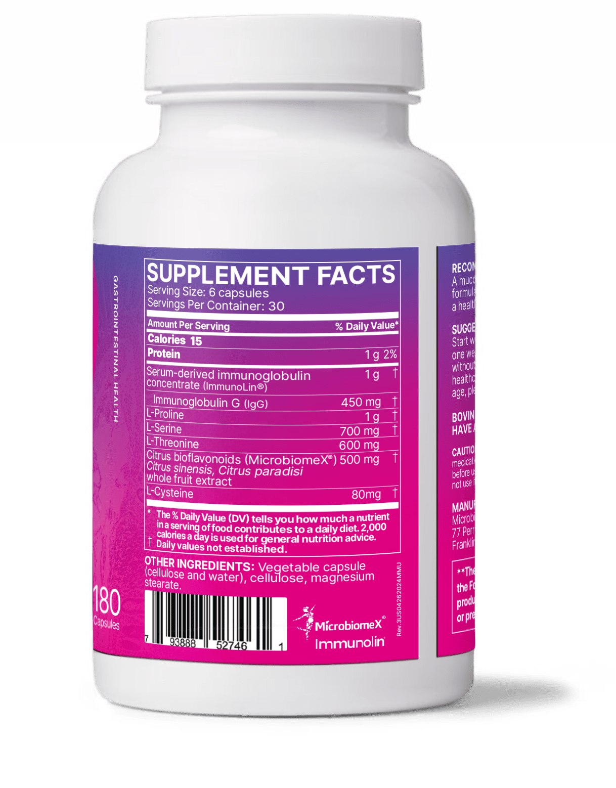 Microbiome Labs MegaMucosa Capsules (180) - Wholistic Nutrition - Wellness Supplements - Microbiome Labs
