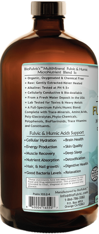 Multimineral Fulvic & Humic Micronutrient Blend - Wholistic Nutrition - Minerals & Hydration - Biofulvic