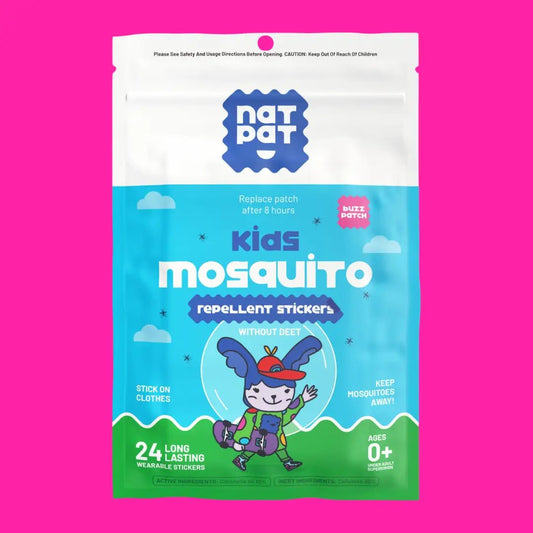 NATPAT Buzzpatch Mosquito & Insect Repellant Stickers (24 stickers) - Wholistic Nutrition - Wholistic Medicine Cabinet - NATPAT