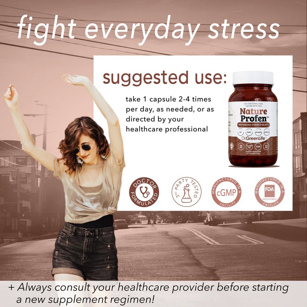 Nature Profen (Adults) - 60 Veggie Caps - Wholistic Nutrition - Wholistic Medicine Cabinet - Dr. Green Life/Mom