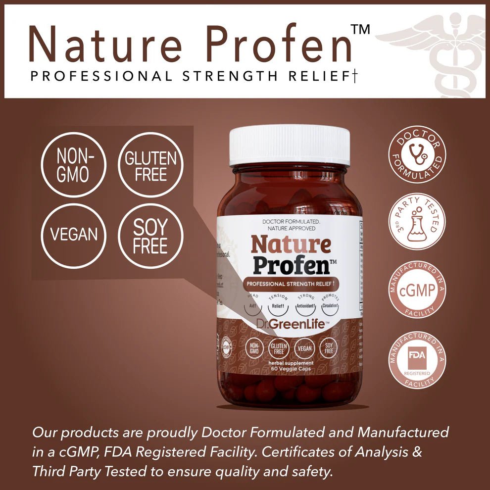Nature Profen (Adults) - 60 Veggie Caps - Wholistic Nutrition - Wholistic Medicine Cabinet - Dr. Green Life/Mom