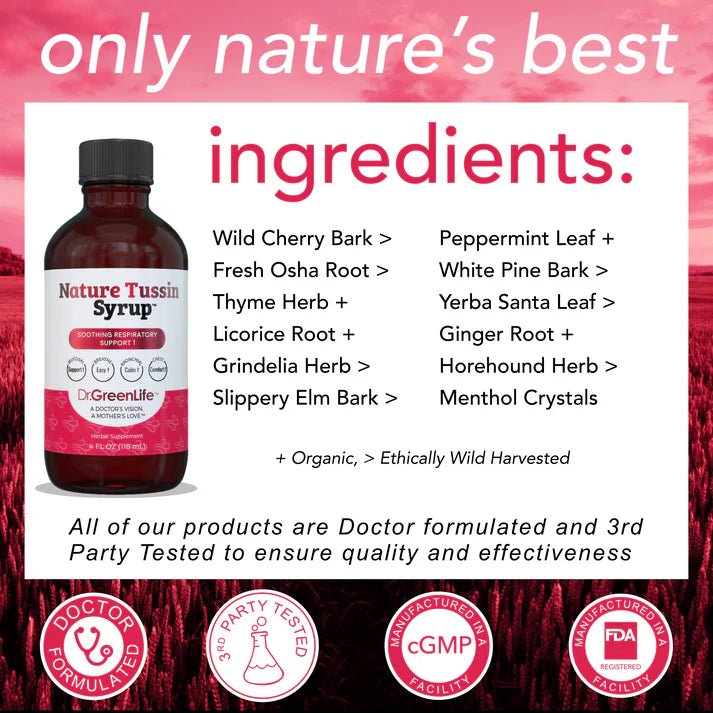 Nature Tussin™ Syrup - Wholistic Nutrition - Wellness Supplements - Dr. Green Life/Mom