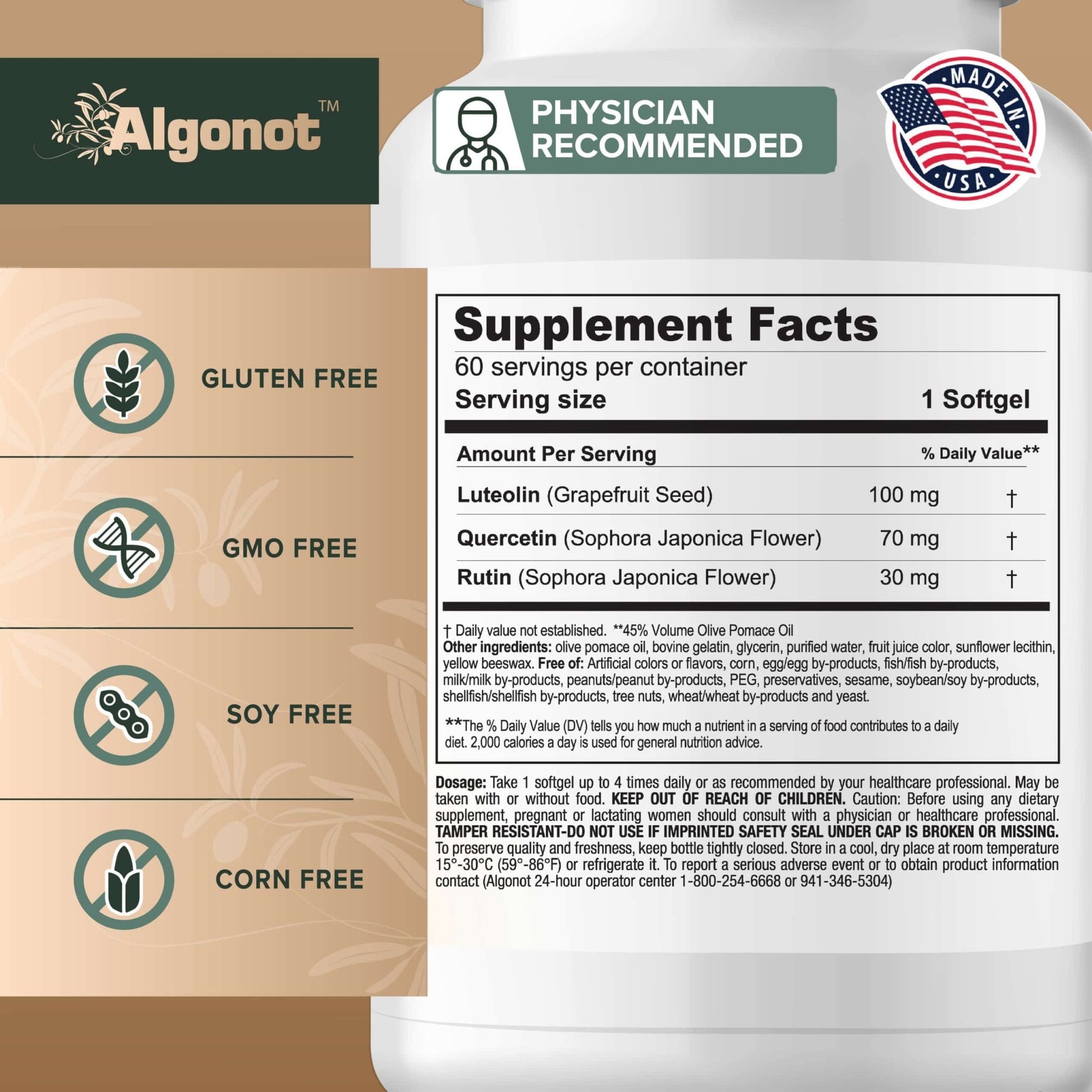 NeuroProtek (60 capsules) - Wholistic Nutrition - Wellness Supplements - Algonot