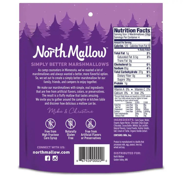 North Mallow Chocolate Chip Marshmallow - Wholistic Nutrition - Snacks - North Mallow