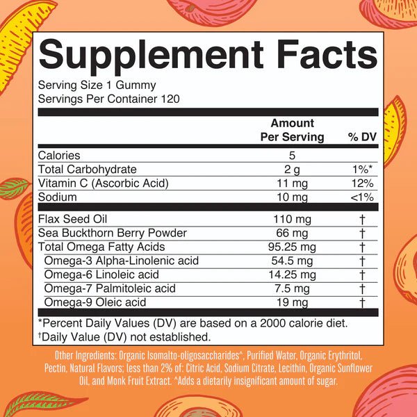 Omega 3 - 6 - 7 - 9 Gummies - Wholistic Nutrition - Wellness Supplements - Mary Ruth