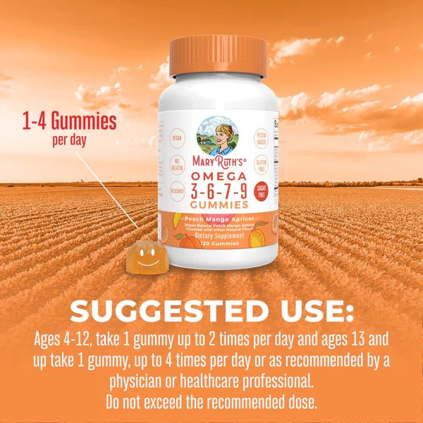 Omega 3 - 6 - 7 - 9 Gummies - Wholistic Nutrition - Wellness Supplements - Mary Ruth