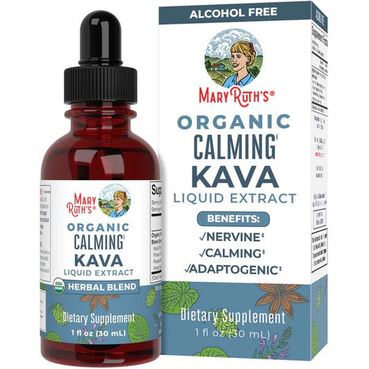 Organic Calming Kava Liquid Drops - Wholistic Nutrition - Wellness Supplements - Mary Ruth