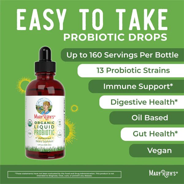 Organic Liquid Probiotic - Wholistic Nutrition - Wellness Supplements - Mary Ruth