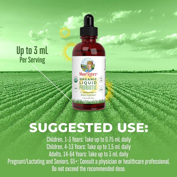 Organic Liquid Probiotic - Wholistic Nutrition - Wellness Supplements - Mary Ruth