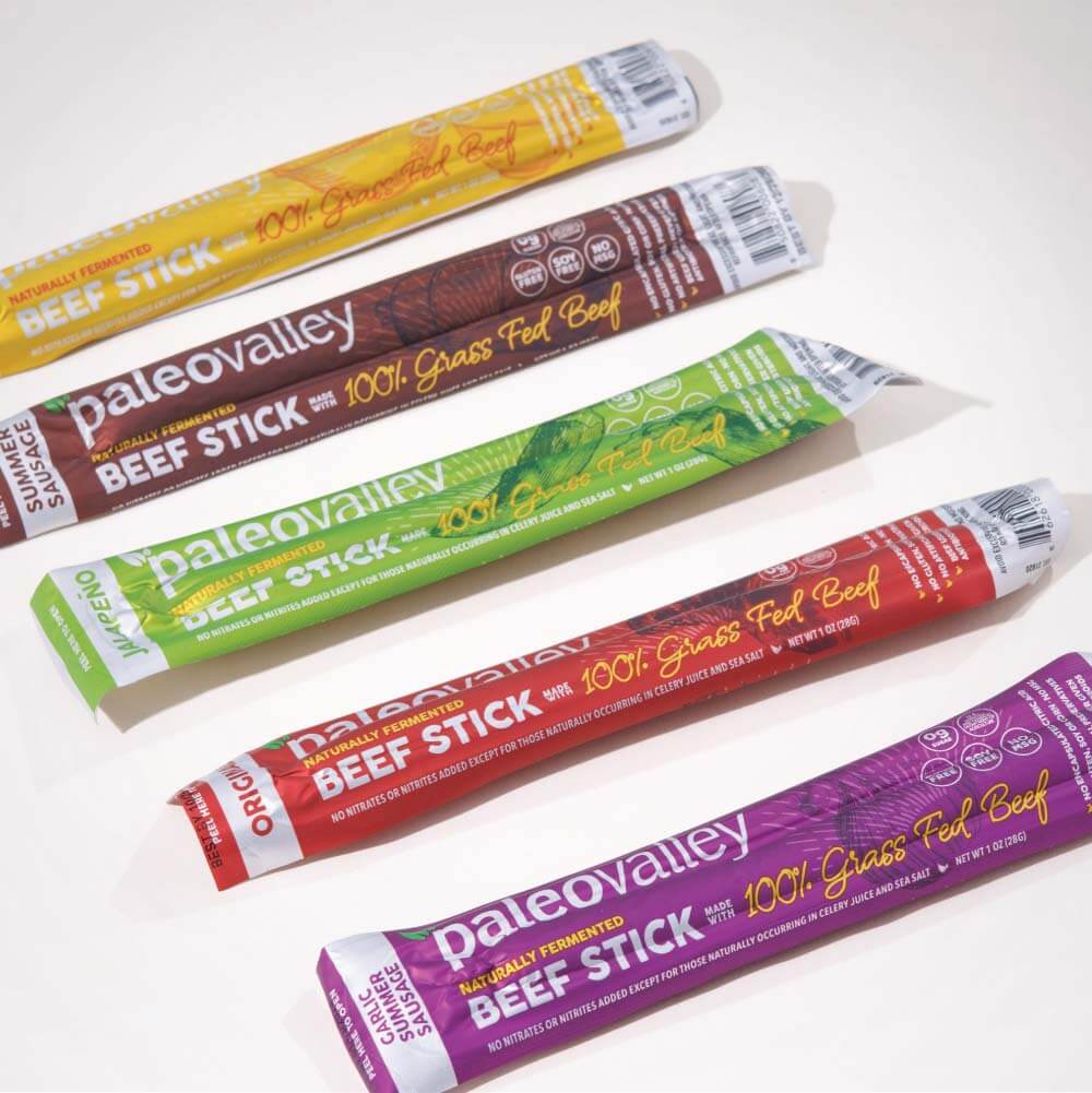 Paleovalley Grass Fed Beef - Stick (10 - pack) - Wholistic Nutrition - Snacks - Paleovalley