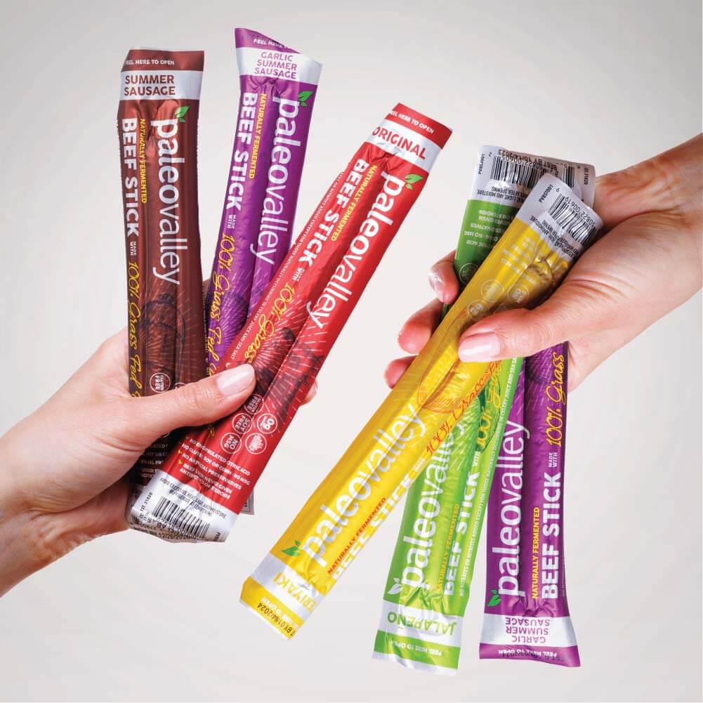 Paleovalley Grass Fed Beef - Stick (10 - pack) - Wholistic Nutrition - Snacks - Paleovalley