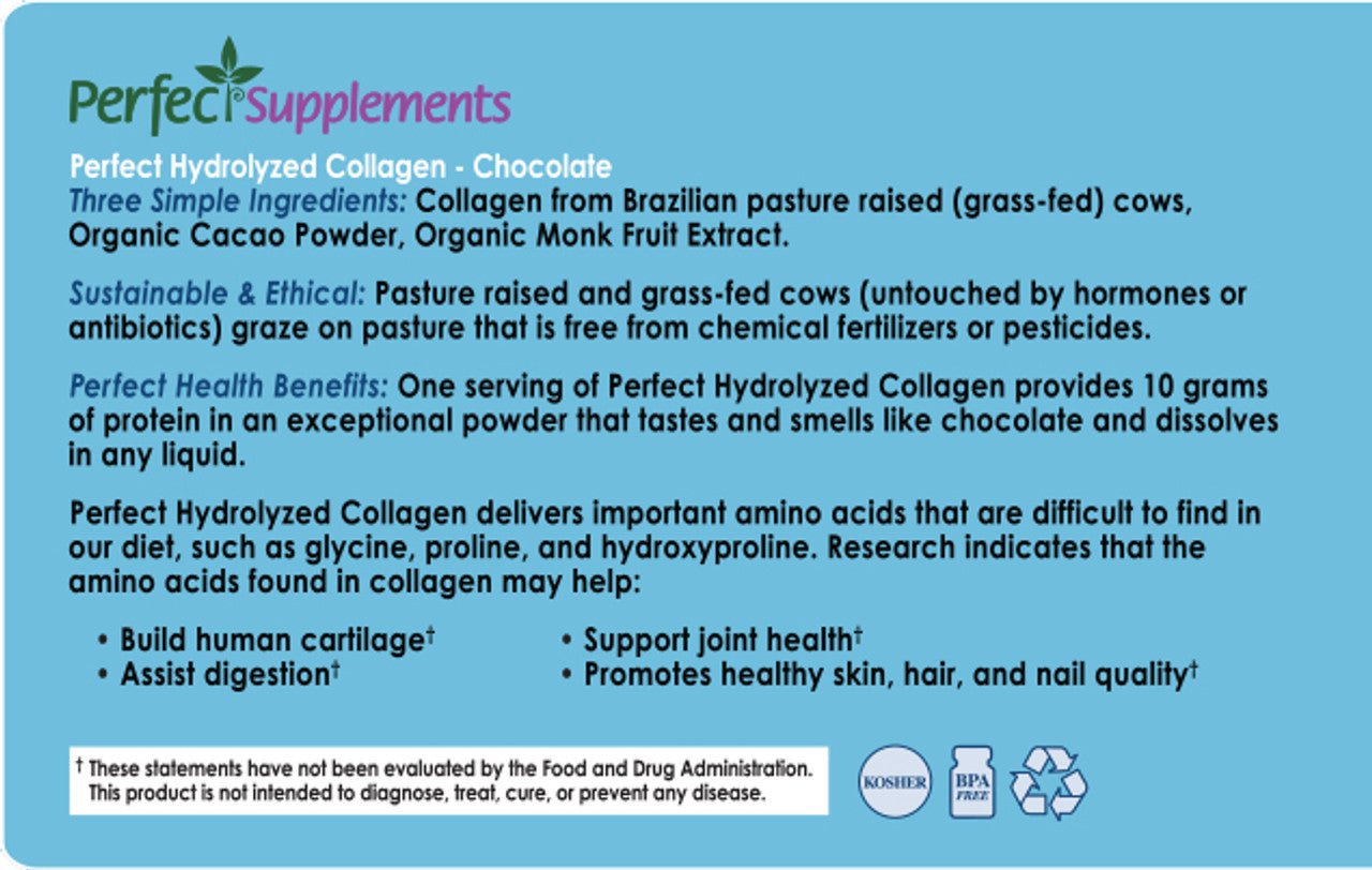 Perfect Hydrolyzed Collagen - Wholistic Nutrition - Protein Powder & Collagen - Perfect Supplements