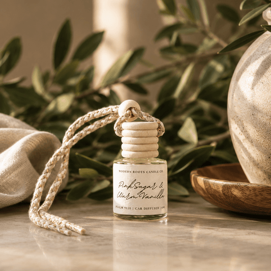 Pink Sugar & Warm Vanilla | 8ml Hanging Car Diffuser - Wholistic Nutrition-Wholistic Home-Modern Roots Candle Co.