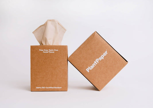 PlantPaper Unbleached, 3-ply Bamboo Facial Tissue - 96 Case - Wholistic Nutrition-Wholistic Home-PlantPaper