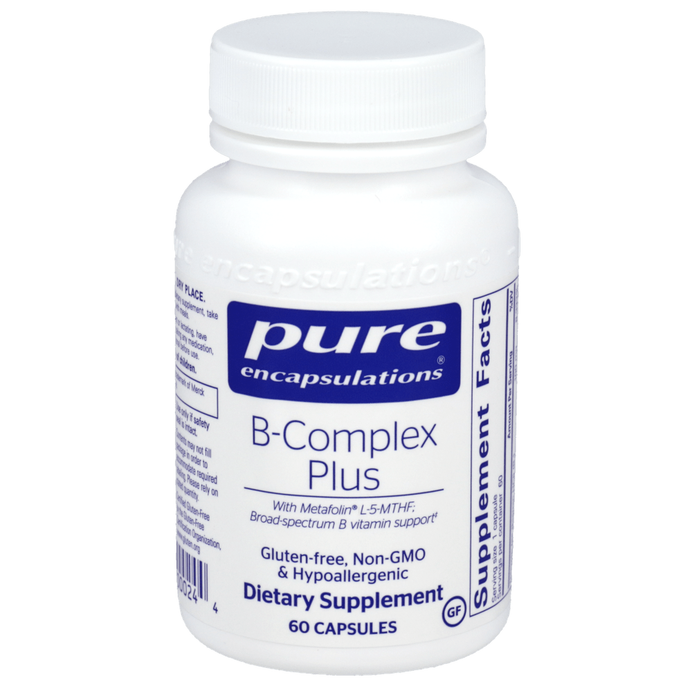 Pure Encapsulations B - Complex Plus 60 Caps - Wholistic Nutrition - Wellness Supplements - Pure Encapsulations