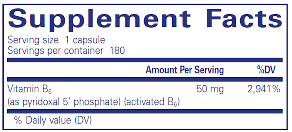 Pure Encapsulations P5P 50 - 180 caps - Wholistic Nutrition - Default - Pure Encapsulations