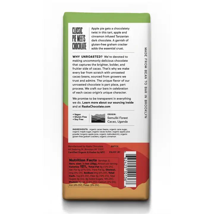 Raaka Chocolate - Chocolate Bar - Wholistic Nutrition-Snacks-Raaka Chocolate-apple crisp-bananas foster