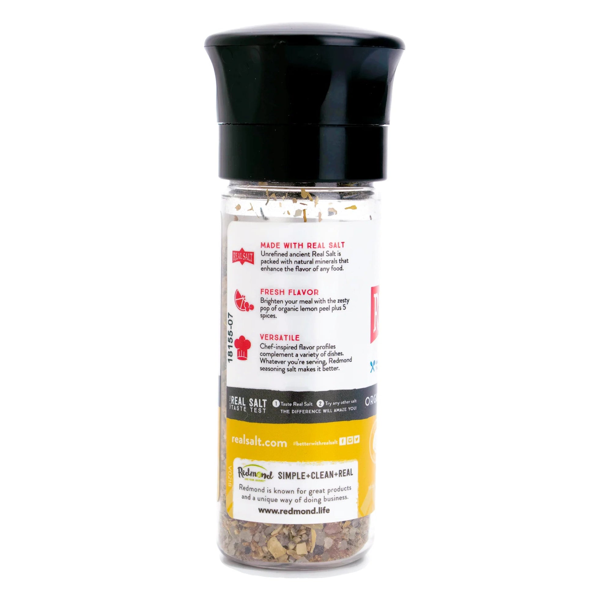 Redmond Real Salt Organic Lemon Pepper - 8.35 oz. - Wholistic Nutrition - Snacks - Redmond