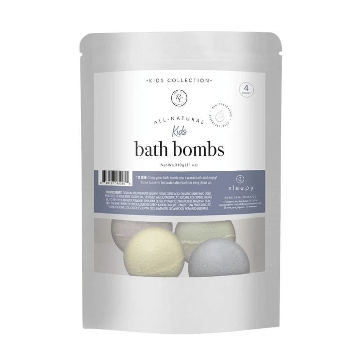 Rowe Casa Bath Bombs for Kids - 4 count - Wholistic Nutrition - Rowe Casa