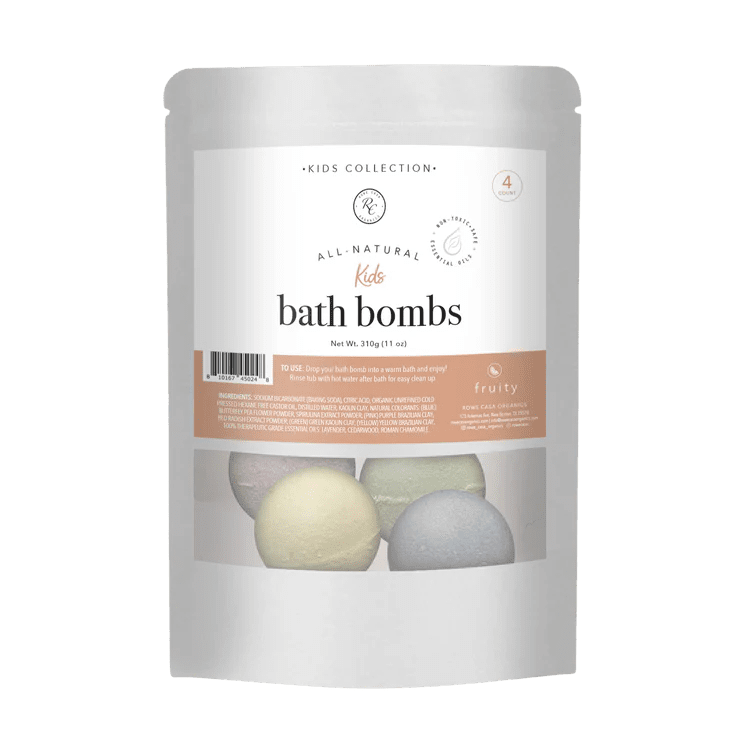 Rowe Casa Bath Bombs for Kids - 4 count - Wholistic Nutrition - Rowe Casa