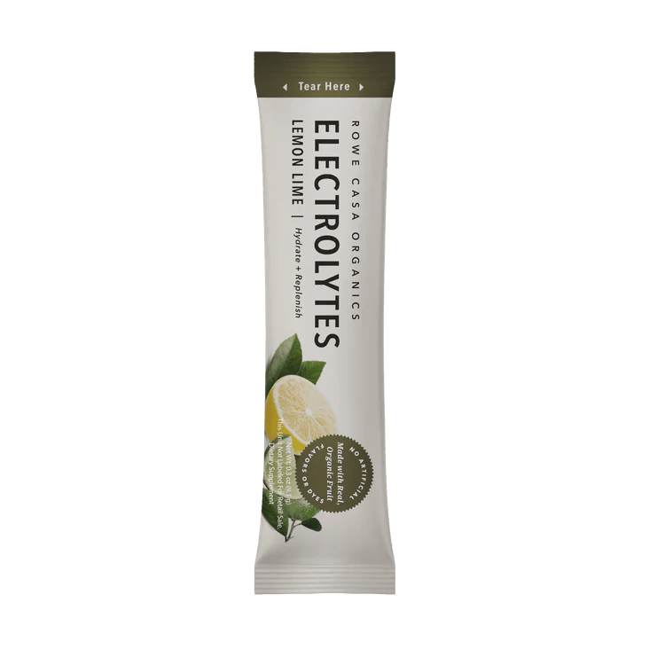 Rowe Casa Lemon Lime Electrolytes - 25 Serving Stick Pack - Wholistic Nutrition - Minerals & Hydration - Rowe Casa