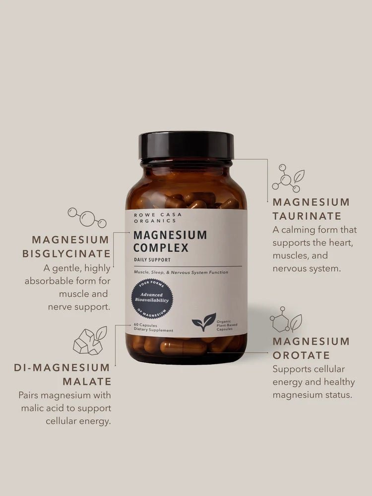 Rowe Casa Magnesium Complex | 60 Capsules - Wholistic Nutrition-Wellness Supplements-Rowe Casa