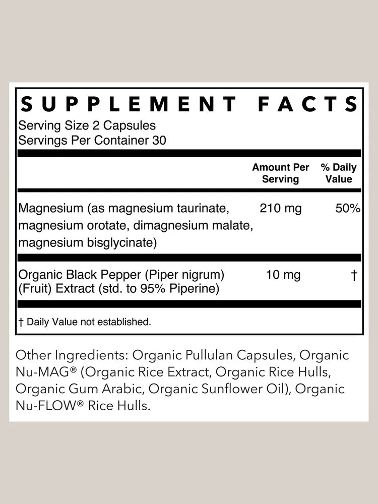 Rowe Casa Magnesium Complex | 60 Capsules - Wholistic Nutrition-Wellness Supplements-Rowe Casa