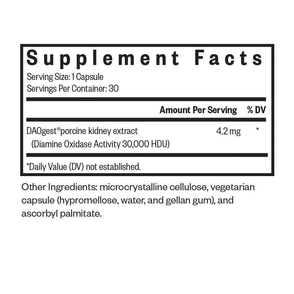 Seeking Health DAO Enzyme (Formerly - Histamine Digest) 30 Capsules - Wholistic Nutrition - Wellness Supplements - Seeking Health