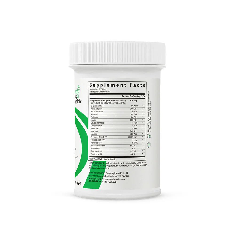 Seeking Health Digestive Enzymes - Chewable - Wholistic Nutrition - Wellness Supplements - Seeking Health
