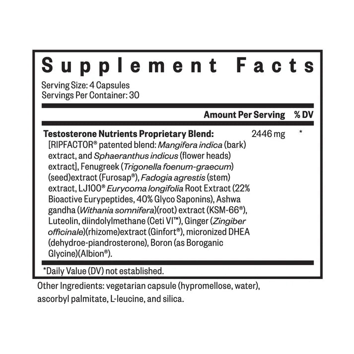Seeking Health Testosterone Nutrients - 120 caps - Wholistic Nutrition - Wellness Supplements - Seeking Health