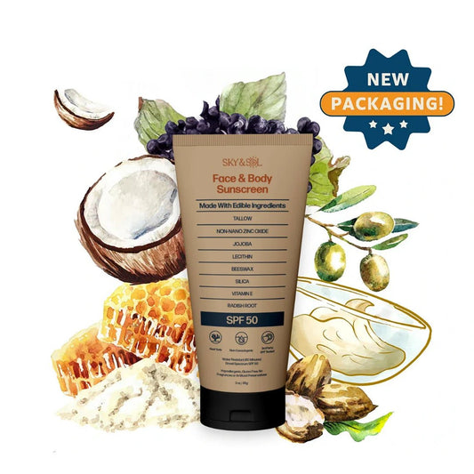 Sky and Sol Face and Body Sunscreen SPF 50 - Wholistic Nutrition - Hair, Skin & Body Care - Sky & Sol