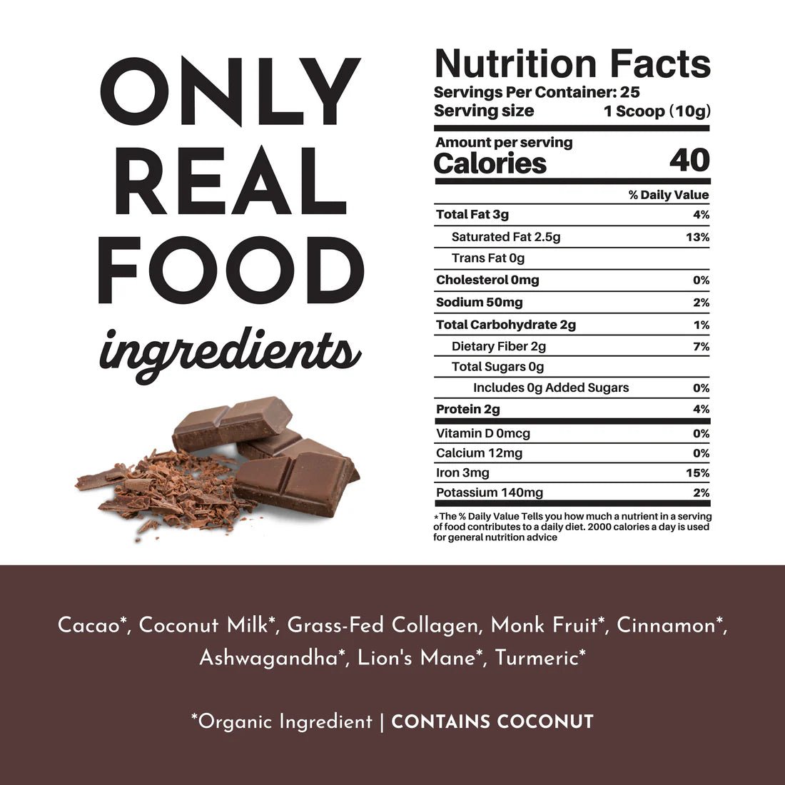 Superfood Hot Chocolate - Wholistic Nutrition - Beverage - Just Ingredients