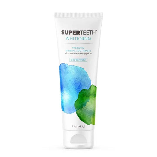 SuperTeeth Whitening Prebiotic Nano - Hydroxyapatite Toothpaste - Wholistic Nutrition - Wholistic Medicine Cabinet - Super Teeth
